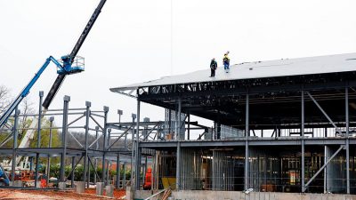 New School Topping Out Construction Progress Pictures Nabholz Northwest Arkansas K-12 Construction