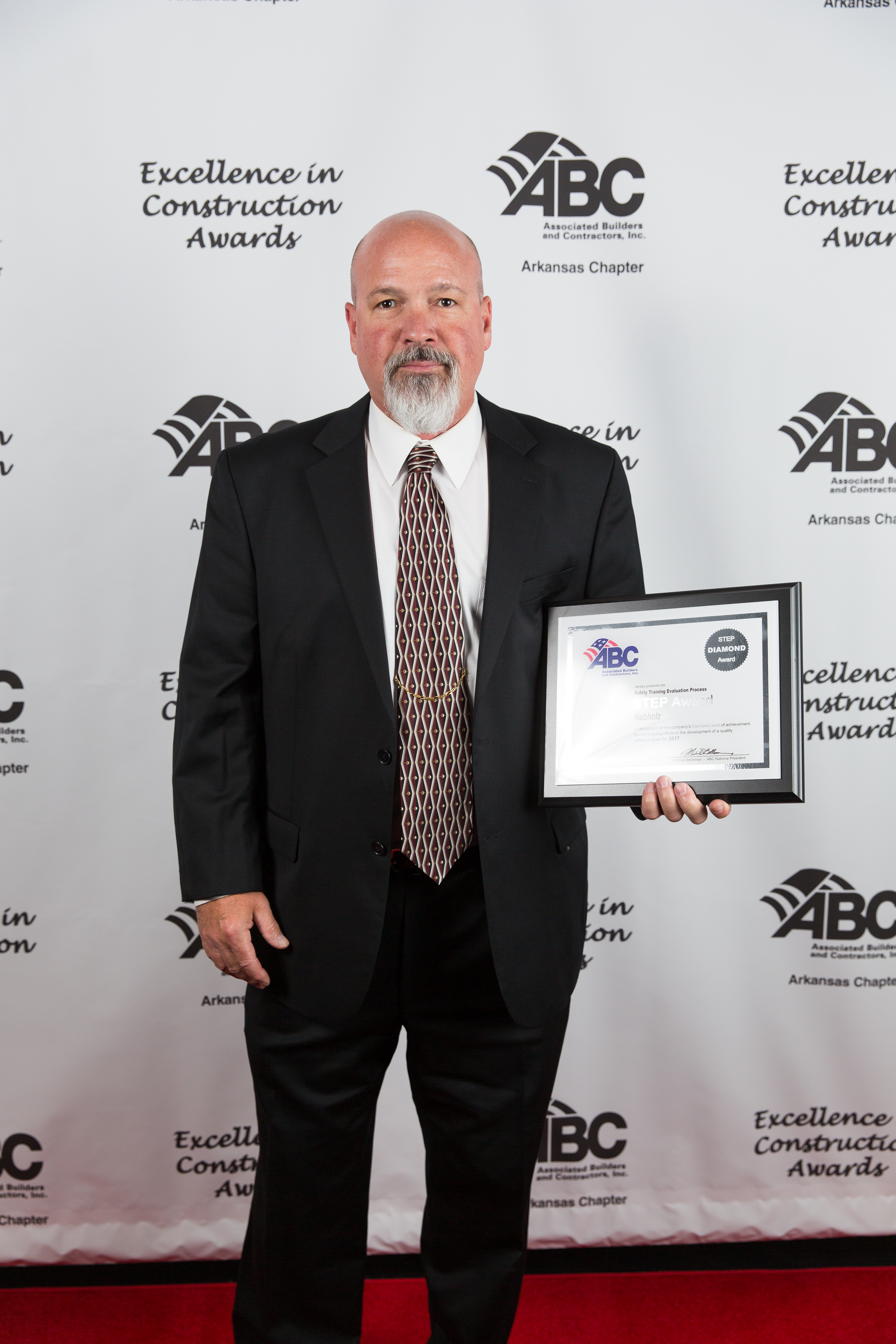 Diamond STEP Safety Award Steve Thessing Nabholz Associated Builders and Contractors